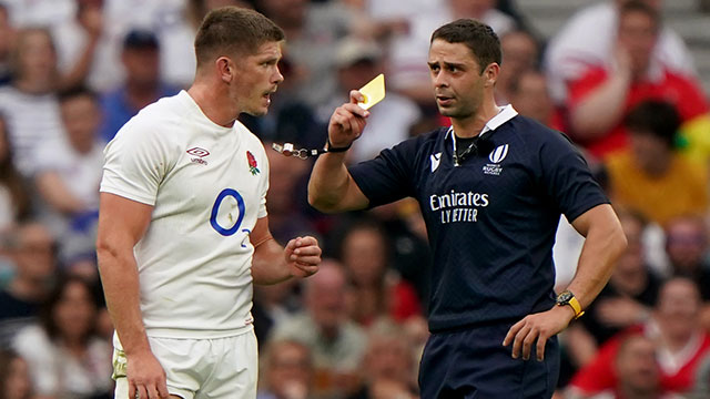 Owen Farrell is sent off during the England v Wales match in 2023 summer internationals