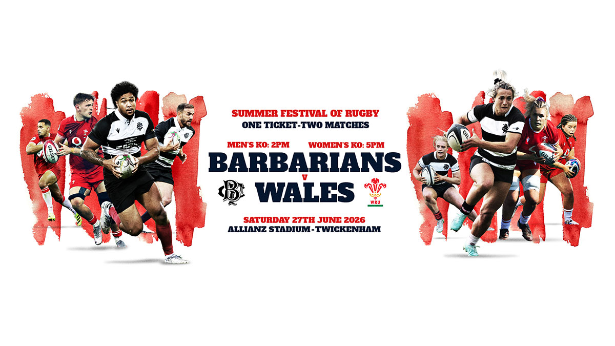 Barbarians V Wales Twickenham 27 June 2026