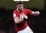 Alex Cuthbert in action for Wales v France during 2022 Six Nations