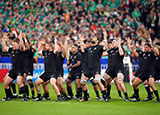 All Blacks perform the Haka before Ireland v New Zealand match at 2023 Rugby World Cup