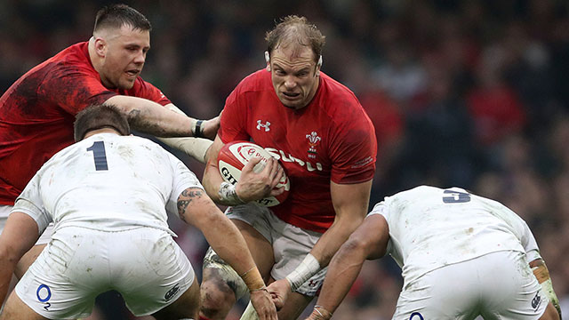 Alun Wyn Jones in action for Wales v England in 2019 Six Nations