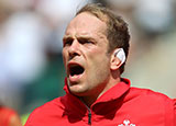 Alun Wyn Jones singing the Welsh anthem during England v Wales World Cup warm up match at Twickenham