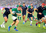 Andrew Conway on his way to scoring a try for Ireland v Scotland in World Cup match