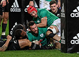 Andrew Porter scores a try for Ireland against New Zealand in second Test of 2022 summer tour