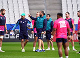 Andy Farrell at Ireland training session before South Africa match at 2023 Rugby World Cup