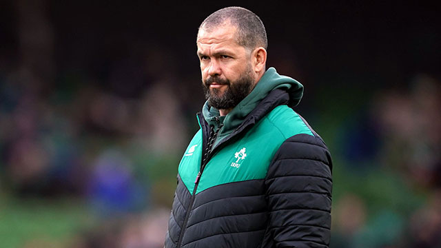 Andy Farrell at the Ireland v Italy match in 2022 Six Nations