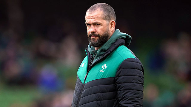 Andy Farrell at the Ireland v Italy match in 2022 Six Nations