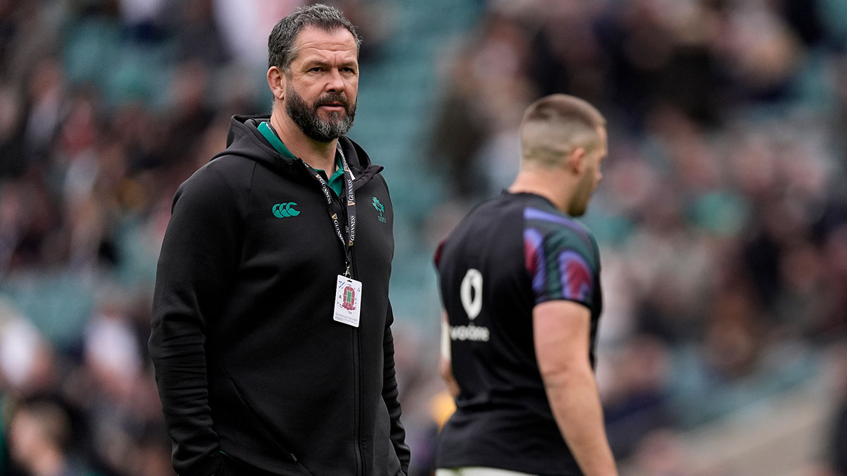 Andy Farrell before the England v Ireland match during 2026 Six Nations