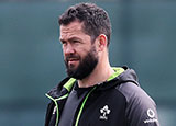 Andy Farrell during an Ireland training session in 2018 Six Nations