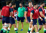 Andy Farrell with Ireland players before Tonga match at 2023 Rugby World Cup