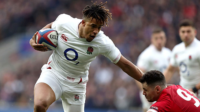 Anthony Watson in action for England v Wales in 2020 Six Nations