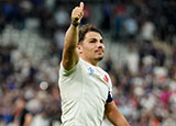 Antoine Dupont celebrates France victory over New Zealand at 2023 Rugby World Cup