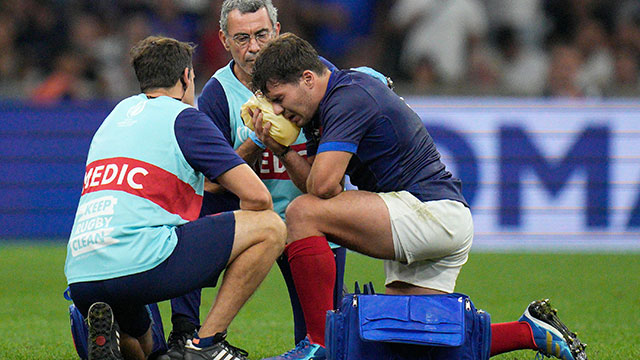 Antoine Dupont sustained a facial injury in Frances v Namibia match at 2023 Rugby World Cup