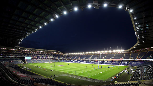BT Murrayfield Stadium in autumn 2020 before Scotoland v Georgia match