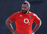 Billy Vunipola at an England training session