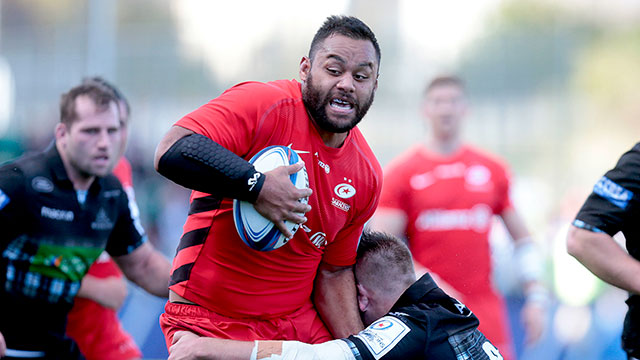 Billy Vunipola playing for Saracens v Glasgow Warriors