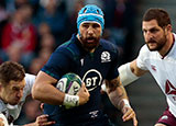 Blade Thomson in action for Scotland v Georgia in a World Cup warm up at Murrayfield