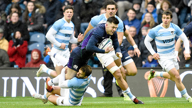 Blair Kinghorn in action for Scotland v Argentina in 2018 Autumn Internationals