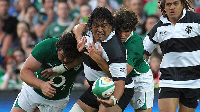 Census Johnston in action for the Barbarians v Ireland in 2010