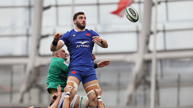 Charles Ollivon in action for France against Ireland during 2021 Six Nations