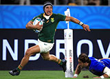 Cheslin Kolbe scores his second try for South Africa v Italy at World Cup