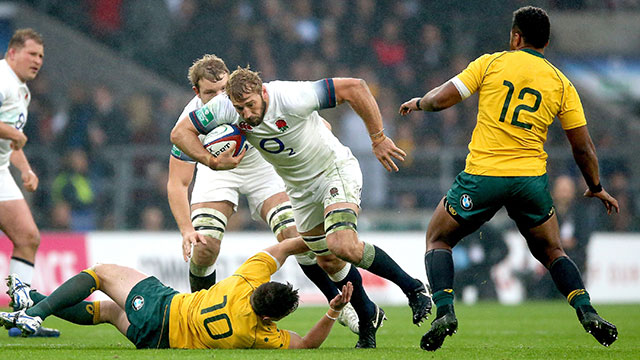 Chris Robshaw playing for England against Australia