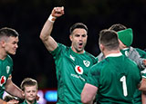Conor Murray celebrates Ireland's victory over Scotland in 2022 Six Nations