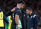 Conor Murray leaves the field injured during Ireland v South Africa match in 2022 Autumn Internationals