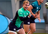 Craig Casey during an Ireland training session before 2024 Six Nations