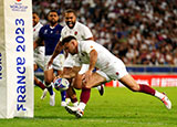 Danny Care scores a try for England v Samoa at 2023 Rugby World Cup