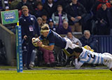Darcy Graham scores a try for Scotland v Argentina during 2022 Autumn Internationals