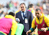 Dave Rennie at the Scotland v Australia match in 2021 Autumn Internationals