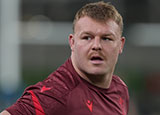 Dewi Lake warming up before Ireland v Wales match in 2026 Six Nations