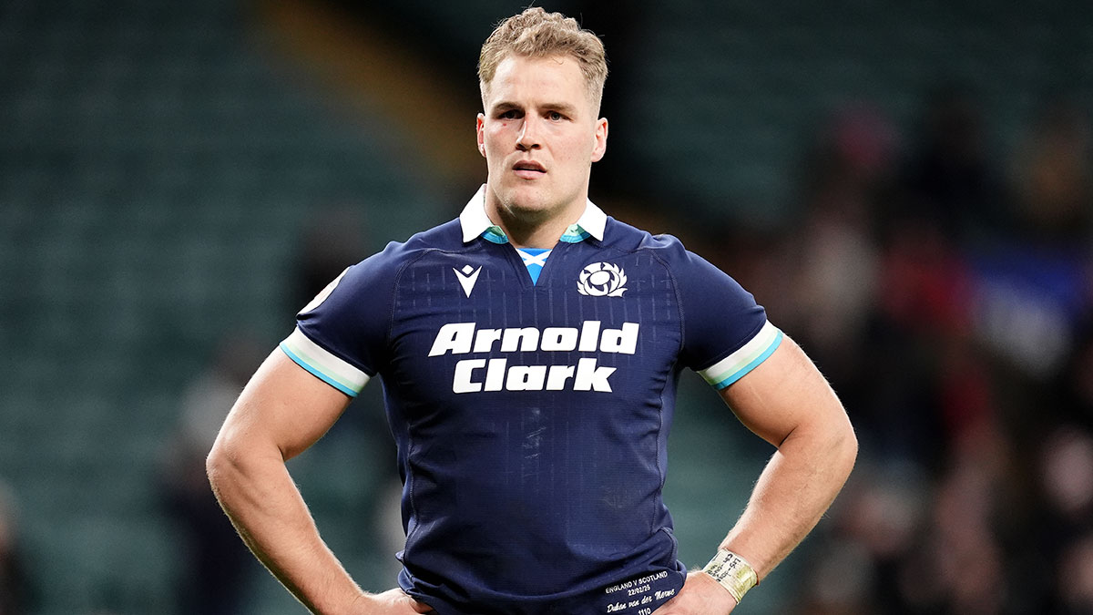 Duhan van der Merwe after England v Scotland match during 2025 Six Nations