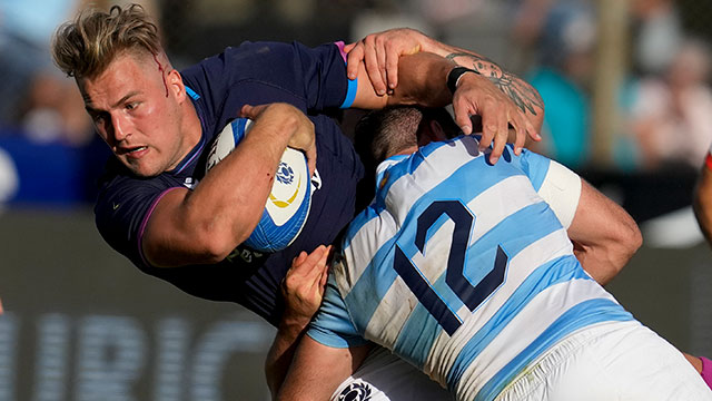 Duhan van der Merwe in action for Scotland against Argentina in 2nd Test of 2022 summer tour