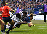 Duhan van der Merwe scores a try for Scotland against Fiji during 2022 Autumn Internationals