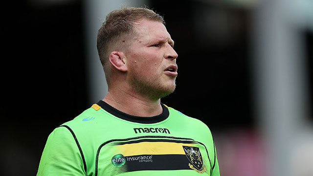 Dylan Hartley playing for Northampton Saints