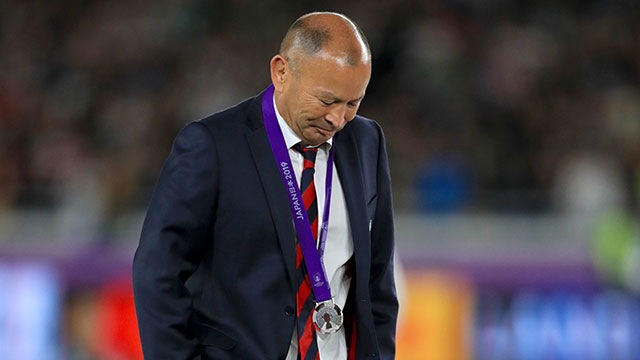 Eddie Jones appears disappointed after South Africa beat England to win Rugby World Cup