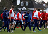 Eddie Jones conducts an England training session during 2021 Six Nations campaign