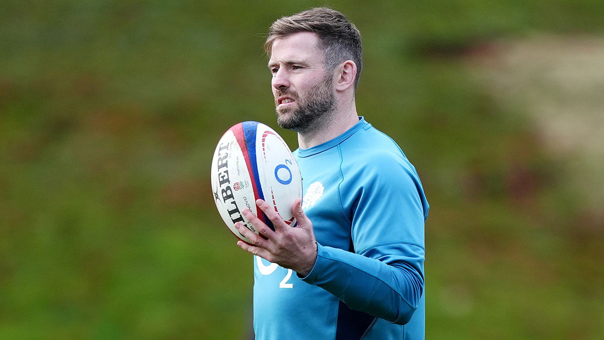 Elliot Daly at England training session during 2025 Autumn Internationals