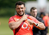 Ellis Genge during an England training session