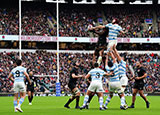 England and Argentina compete at a lineout during 2022 Autumn Internationals