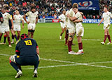 England players after victory over Argentina in Bronze Final of 2023 Rugby World Cup