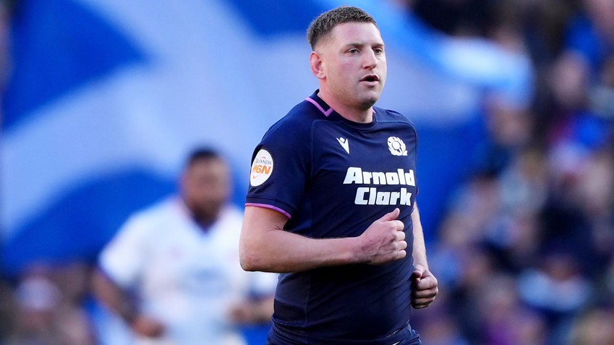 Finn Russell at Scotland v France match during 2026 Six Nations