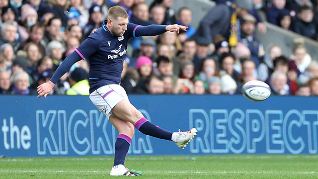 Finn Russell scores a conversion for Scotland v Australia during 2021 Autumn Internationals