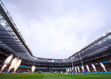 Fireworks at Twickenham Stadium before the England v South Africa match in 2021 autrumn internationals