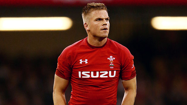 Gareth Anscombe in action for Wales v England in 2019 Six Nations