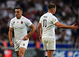 George Ford and Owen Farrell during England v Chile match at 2023 Rugby World Cup