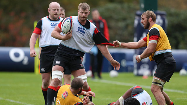 George Kruis in an England training session