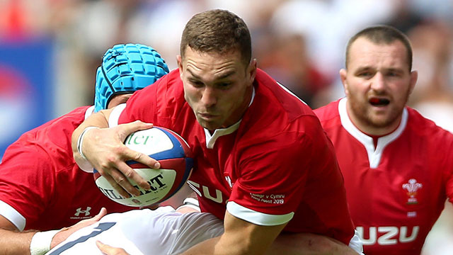 George North in action during the England v Wales warm up match at Twickenham
